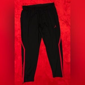 Jordan Dri-Fit Running Pants-Black & Red-XXXL